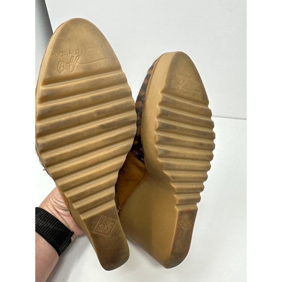 Donald J. Pliner Ingrid Animal Print Calf Hair Leather Wedges size 6.5M - Picture 9 of 9